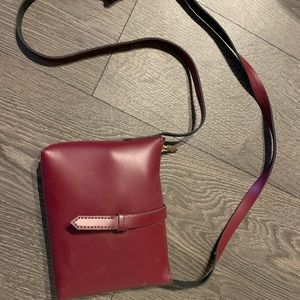 Leather RED crossbody from J.Crew